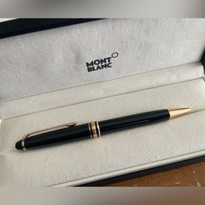 Mont Blanc ballpoint, rose gold accents.